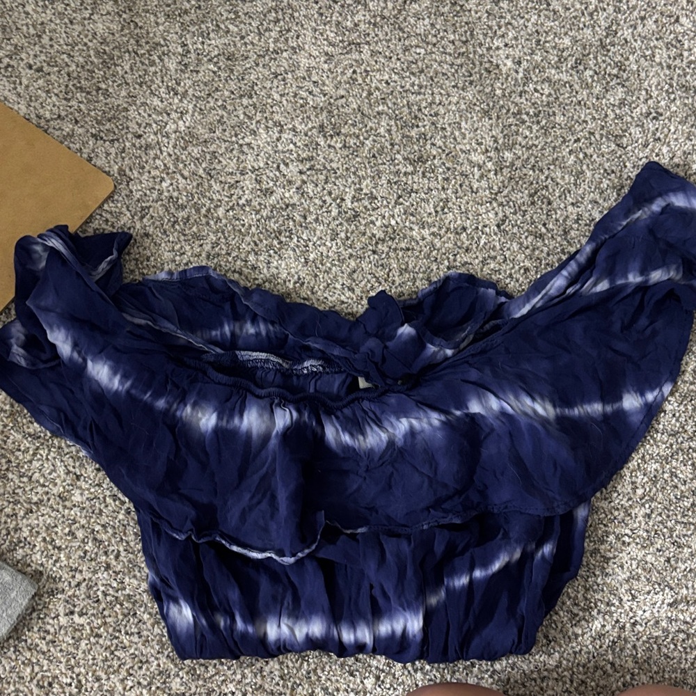 Tinley Road Indigo Tie-Dye Blouse